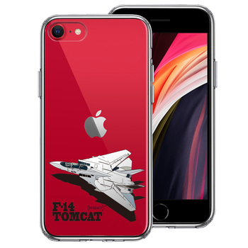iPhoneSE ケース 第3世代 第2世代 クリア 米軍 F-14 トムキャット スマホケース 側面ソフト 背面ハード ハイブリッド-0