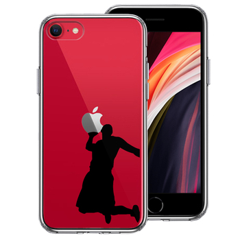 iPhoneSE ケース 第3世代 第2世代 クリア バスケットボール ダンクシュート２ スマホケース 側面ソフト 背面ハード ハイブリッド-0