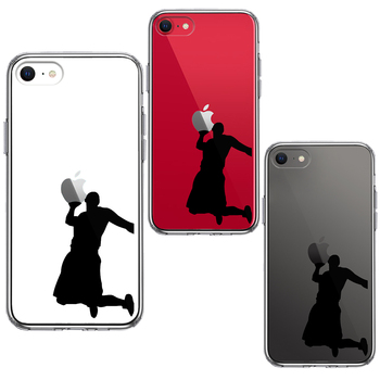 iPhoneSE ケース 第3世代 第2世代 クリア バスケットボール ダンクシュート２ スマホケース 側面ソフト 背面ハード ハイブリッド-1