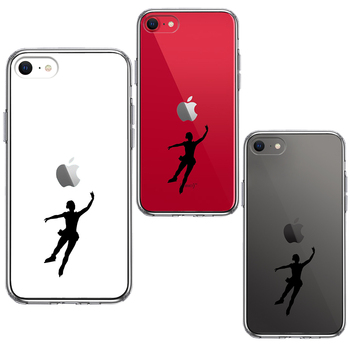 iPhoneSE ケース 第3世代 第2世代 クリア フィギアスケート 女子 スマホケース 側面ソフト 背面ハード ハイブリッド-1