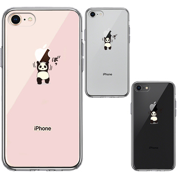 iPhone8 case clear Panda Apple weight .. effort feeling smartphone case side soft the back side hard hybrid -1