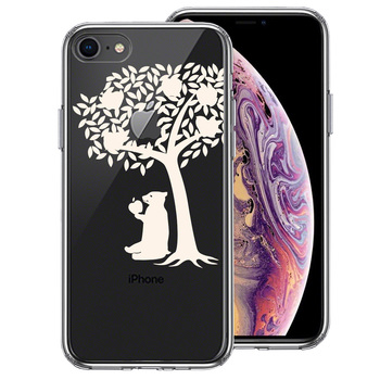 iPhone8 case clear meal middle. .. white smartphone case side soft the back side hard hybrid -0