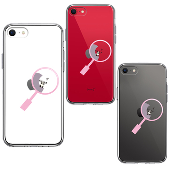 iPhoneSE ケース 第3世代 第2世代 クリア よく見たら パンダ トレーニング中 スマホケース 側面ソフト 背面ハード ハイブリッド-1