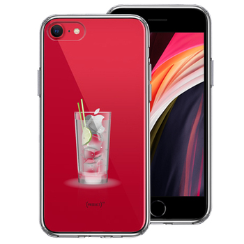 iPhoneSE ケース 第3世代 第2世代 クリア apple リンゴ カクテル スマホケース 側面ソフト 背面ハード ハイブリッド-0