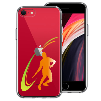 iPhoneSE ケース 第3世代 第2世代 クリア 卓球 ドライブマン スマホケース 側面ソフト 背面ハード ハイブリッド-0