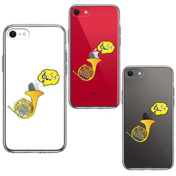iPhoneSE ケース 第3世代 第2世代 クリア ホルン スマホケース 側面ソフト 背面ハード ハイブリッド-1