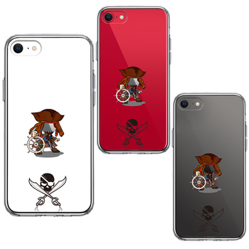 iPhoneSE case no. 3 generation no. 2 generation clear sea . sailing boat Skull smartphone case side soft the back side hard hybrid -1