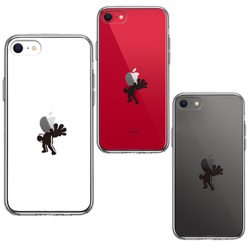 iPhoneSE ケース 第3世代 第2世代 クリア 映畫パロディ 天才 格闘家 2 スマホケース 側(cè)面ソフト 背面ハード ハイブリッド-1