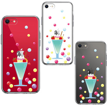 iPhoneSE ケース 第3世代 第2世代 クリア サンデー スマホケース 側(cè)面ソフト 背面ハード ハイブリッド-1
