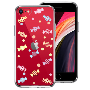 iPhoneSE ケース 第3世代 第2世代 クリア キャンディ スマホケース 側面ソフト 背面ハード ハイブリッド-0