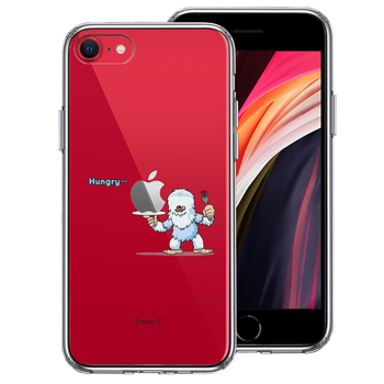 iPhoneSE ケース 第3世代 第2世代 クリア UMA イエティ 雪男 ？ スマホケース 側面ソフト 背面ハード ハイブリッド-0