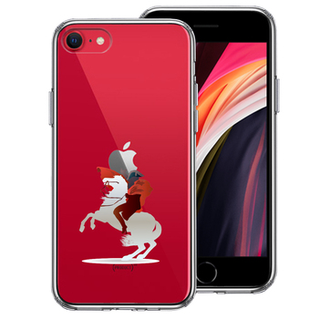 iPhoneSE ケース 第3世代 第2世代 クリア フランス皇帝 ナポレオン スマホケース 側面ソフト 背面ハード ハイブリッド-0