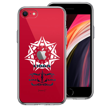 iPhoneSE ケース 第3世代 第2世代 クリア 天秤座 てんびん座 スマホケース 側面ソフト 背面ハード ハイブリッド-0