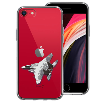 iPhoneSE ケース 第3世代 第2世代 クリア 航空自衛隊 F-15J アグレッサー1 スマホケース 側面ソフト 背面ハード ハイブリッド-0