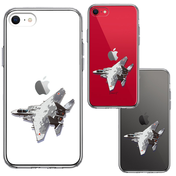 iPhoneSE ケース 第3世代 第2世代 クリア 航空自衛隊 F-15J アグレッサー1 スマホケース 側面ソフト 背面ハード ハイブリッド-1