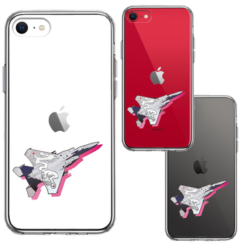 iPhoneSE case no. 3 generation no. 2 generation clear F-15J 303 flight . white dragon smartphone case side soft the back side hard hybrid -1