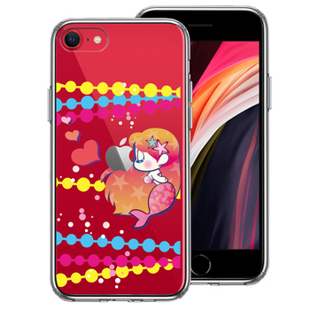 iPhoneSE ケース 第3世代 第2世代 クリア Young mermaid 2 スマホケース 側面ソフト 背面ハード ハイブリッド-0