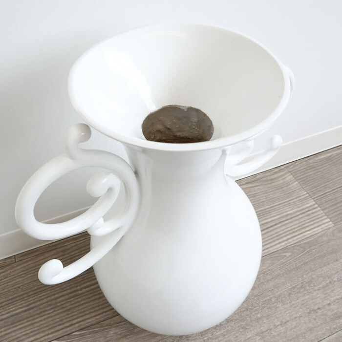 フラワーベース(花瓶) 個性的で上品なデザイン ホワイト KA13471013-8503-1