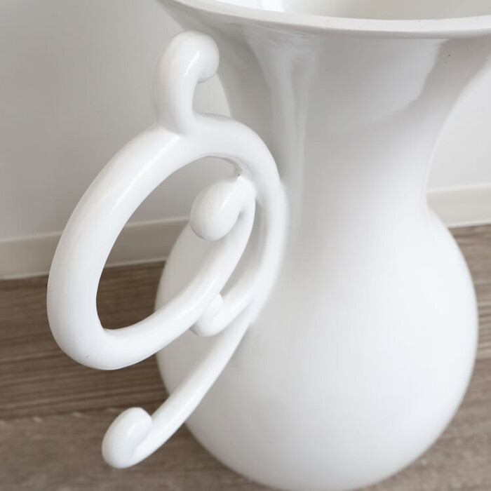 フラワーベース(花瓶) 個性的で上品なデザイン ホワイト KA13471013-8503-2