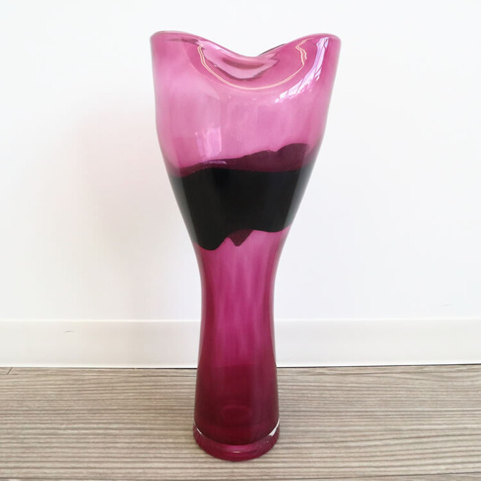 花瓶 ガラス ピンク リビングや玄関のインテリアに-1