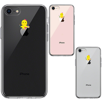 iPhone8 ケース クリア ひよこ 雛 絵描き 画伯 スマホケース 側面ソフト 背面ハード ハイブリッド-1