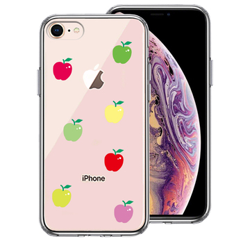iPhone7 iPhone8 ケース クリア アップル 水玉 スマホケース 側面ソフト 背面ハード ハイブリッド-0