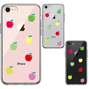 iPhone7 iPhone8 ケース クリア アップル 水玉 スマホケース 側面ソフト 背面ハード ハイブリッド-1