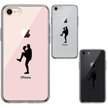 iPhone7 iPhone8 case clear baseball pitcher smartphone case side soft the back side hard hybrid -1