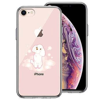 iPhone7 iPhone8 ケース クリア プードル 泡 スマホケース 側面ソフト 背面ハード ハイブリッド-0