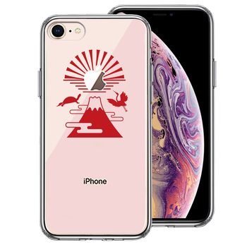 iPhone8 ケース クリア 富士山 初日の出 スマホケース 側面ソフト 背面ハード ハイブリッド-0