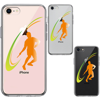 iPhone7 iPhone8 ケース クリア 卓球 ドライブマン スマホケース 側面ソフト 背面ハード ハイブリッド-1