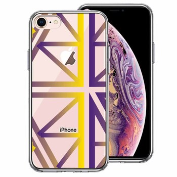 iPhone7 iPhone8 ケース クリア 幾何学 スマホケース 側面ソフト 背面ハード ハイブリッド-0