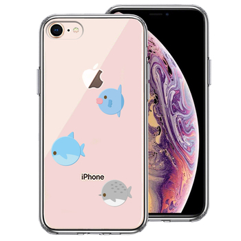 iPhone7 iPhone8 case clear fish ...... smartphone case side soft the back side hard hybrid -0