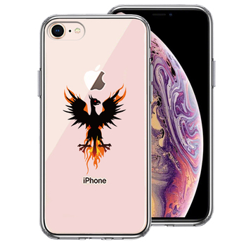 iPhone7 iPhone8 ケース クリア 幻獣 ドラゴン スマホケース 側面ソフト 背面ハード ハイブリッド-0
