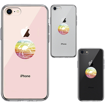 iPhone7 iPhone8 ケース クリア 星座 かに座 蟹座 Cancer スマホケース 側面ソフト 背面ハード ハイブリッド-1