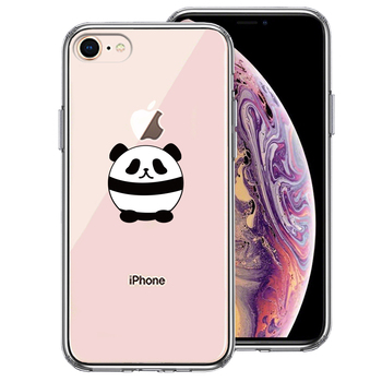 iPhone7 iPhone8 ケース クリア ボール パンダ スマホケース 側(cè)面ソフト 背面ハード ハイブリッド-0