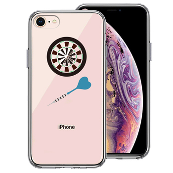 iPhone8 ケース クリア ダーツ ダーツボード スマホケース 側面ソフト 背面ハード ハイブリッド-0