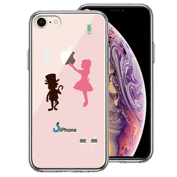 iPhone8 case clear Alice wonder Land smartphone case side soft the back side hard hybrid -0