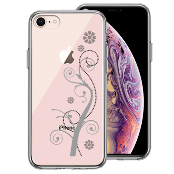 iPhone7 iPhone8 case clear floral .. pattern Grace ma ho case side soft the back side hard hybrid -0