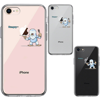 iPhone8 ケース クリア UMA イエティ 雪男 ？ スマホケース 側面ソフト 背面ハード ハイブリッド-1