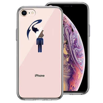 iPhone8 ケース クリア 頭部 寄生 生物 スマホケース 側(cè)面ソフト 背面ハード ハイブリッド-0
