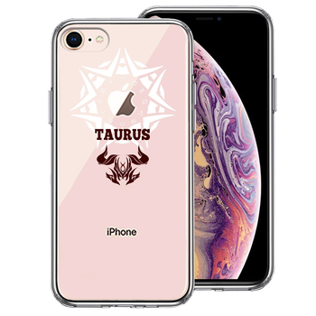 iPhone8 ケース クリア 牡牛座 おうし座 スマホケース 側面ソフト 背面ハード ハイブリッド-0
