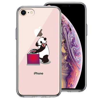 iPhone7 iPhone8 case clear Panda DJ smartphone case side soft the back side hard hybrid -0