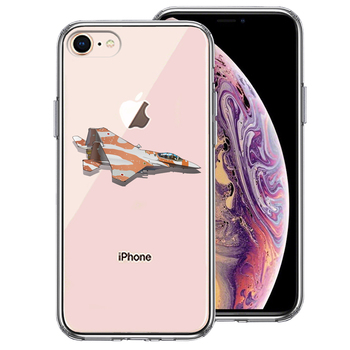 iPhone7 iPhone8 ケース クリア 航空自衛隊 F-15J アグレッサー6 スマホケース 側面ソフト 背面ハード ハイブリッド-0