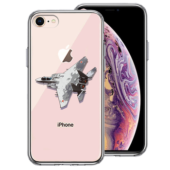 iPhone7 iPhone8 ケース クリア 航空自衛隊 F-15J アグレッサー1 スマホケース 側面ソフト 背面ハード ハイブリッド-0