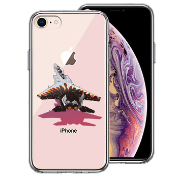 iPhone7 iPhone8 ケース クリア F-15J 記念塗装 23飛行隊10周年 スマホケース 側面ソフト 背面ハード ハイブリッド-0