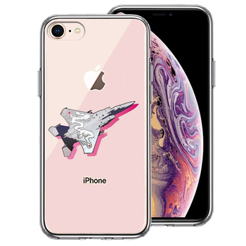 iPhone7 iPhone8 ケース クリア F-15J 303飛行隊 白龍 スマホケース 側面ソフト 背面ハード ハイブリッド-0