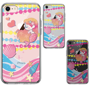iPhone8 ケース クリア Young mermaid 2 スマホケース 側面ソフト 背面ハード ハイブリッド-1