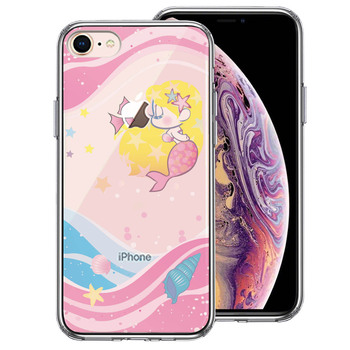 iPhone8 ケース クリア Young mermaid 1 スマホケース 側面ソフト 背面ハード ハイブリッド-0