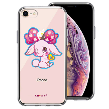 iPhone8 ケース クリア プーラ うさぎ スマホケース 側面ソフト 背面ハード ハイブリッド-0